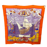 エルメス HERMES カレ90 Christophe Colomb シルク レディース スカーフ
