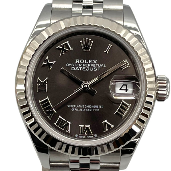 ロレックス ROLEX デイトジャスト28 279174 グレー SS 自動巻き レディース 腕時計