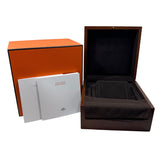 エルメス HERMES フォーブル FG1.186 ホワイト K18YG/レザーベルト クオーツ レディース 腕時計
