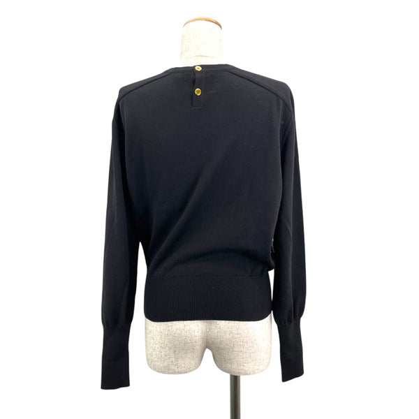 エルメス HERMES ニットトップス ブラック シルク レディース ニット
