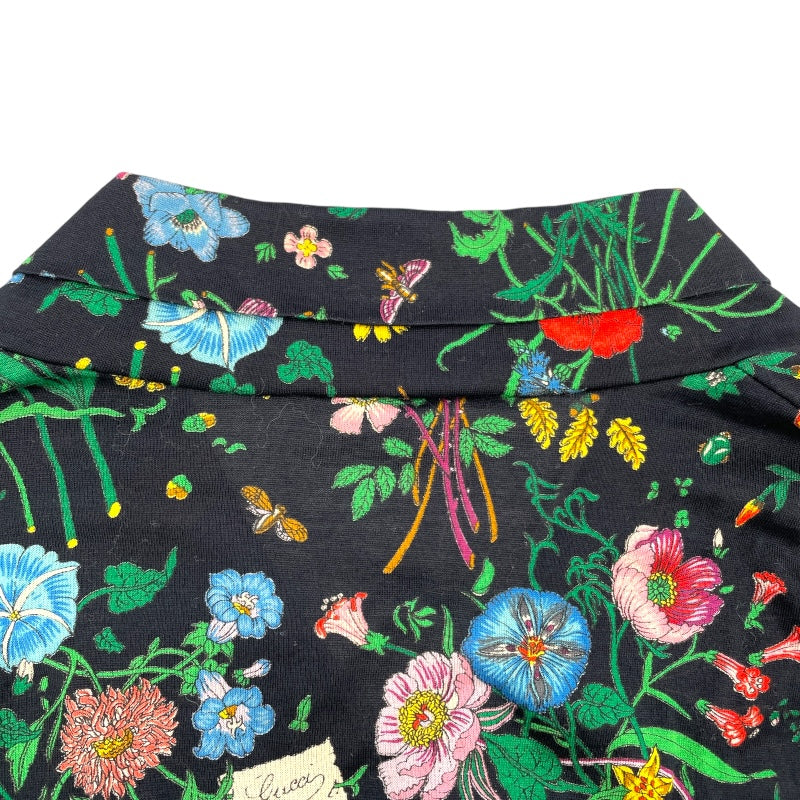 グッチ GUCCI フローラル総柄トップス ブラック コットン ユニ