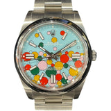 ロレックス ROLEX オイスターパーペチュアル41　セレブレーション 124300 ターコイズ SS 自動巻き メンズ 腕時計