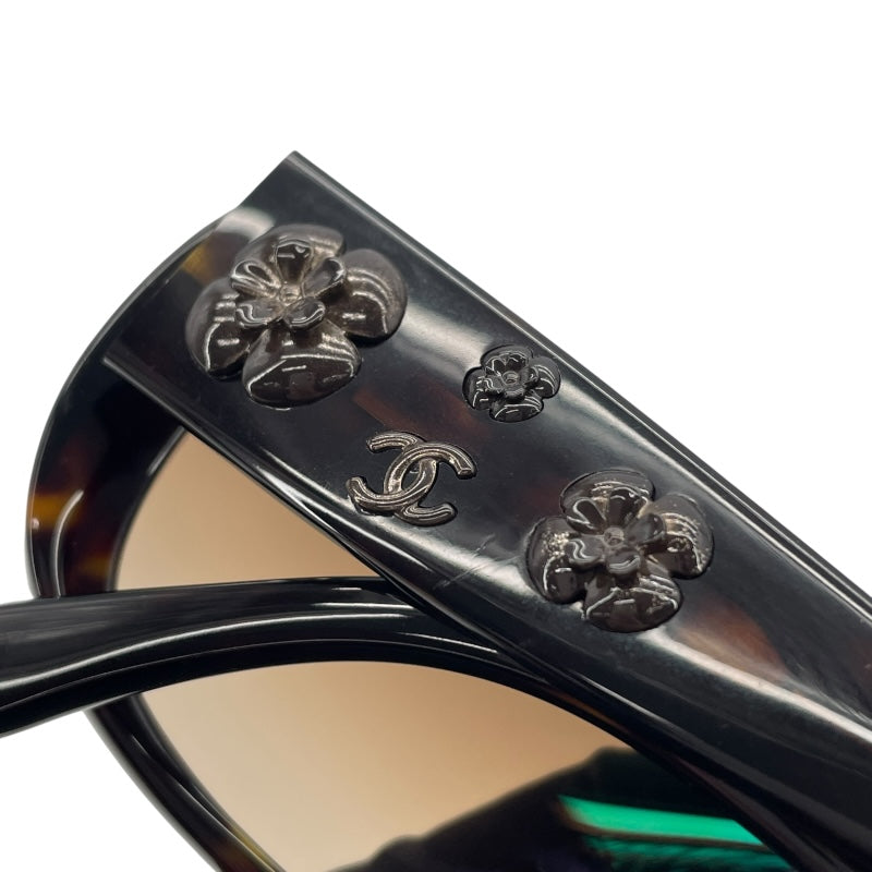 シャネル CHANEL カメリアサングラス 5186-A ブラウン プラスチック レディース サングラス