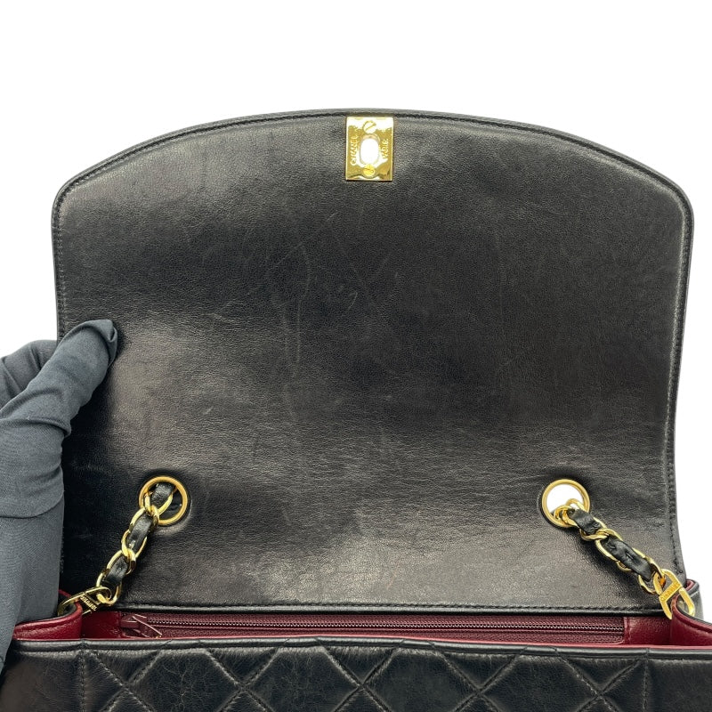 シャネル CHANEL ダイアナ25 A01165　22番台 ブラック　ゴールド金具 ラムスキン レディース ショルダーバッグ