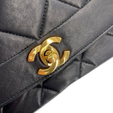 シャネル CHANEL ダイアナ25 A01165　22番台 ブラック　ゴールド金具 ラムスキン レディース ショルダーバッグ
