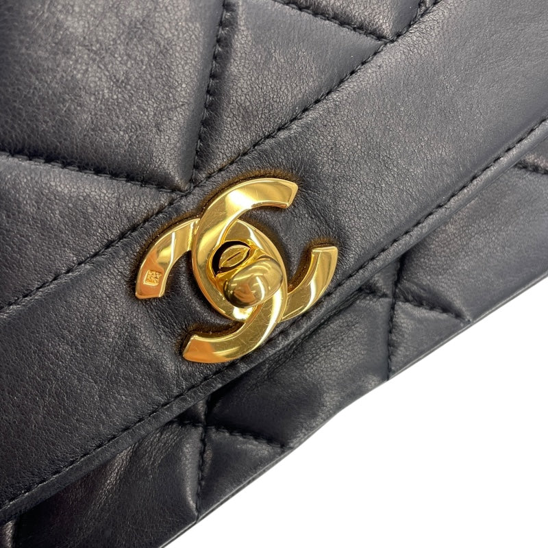 シャネル CHANEL ダイアナ25 A01165　22番台 ブラック　ゴールド金具 ラムスキン レディース ショルダーバッグ