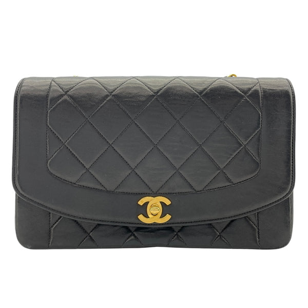 シャネル CHANEL ダイアナ25 A01165　22番台 ブラック　ゴールド金具 ラムスキン レディース ショルダーバッグ