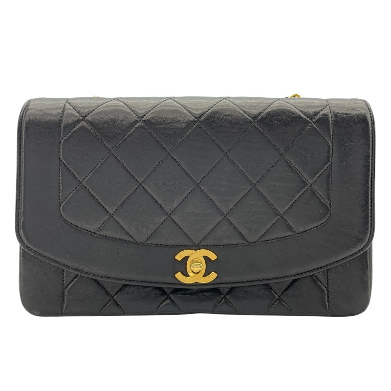 シャネル CHANEL ダイアナ25 A01165　22番台 ブラック　ゴールド金具 ラムスキン レディース ショルダーバッグ