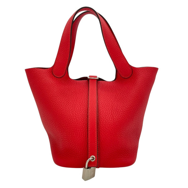 エルメス HERMES ピコタンロックPM A刻 ルージュトマト SV金具 トリヨン レディース ハンドバッグ