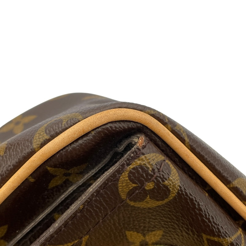 ルイ・ヴィトン LOUIS VUITTON ハドソンPM M40027 ブラウン モノグラムキャンバス レディース ショルダーバッグ