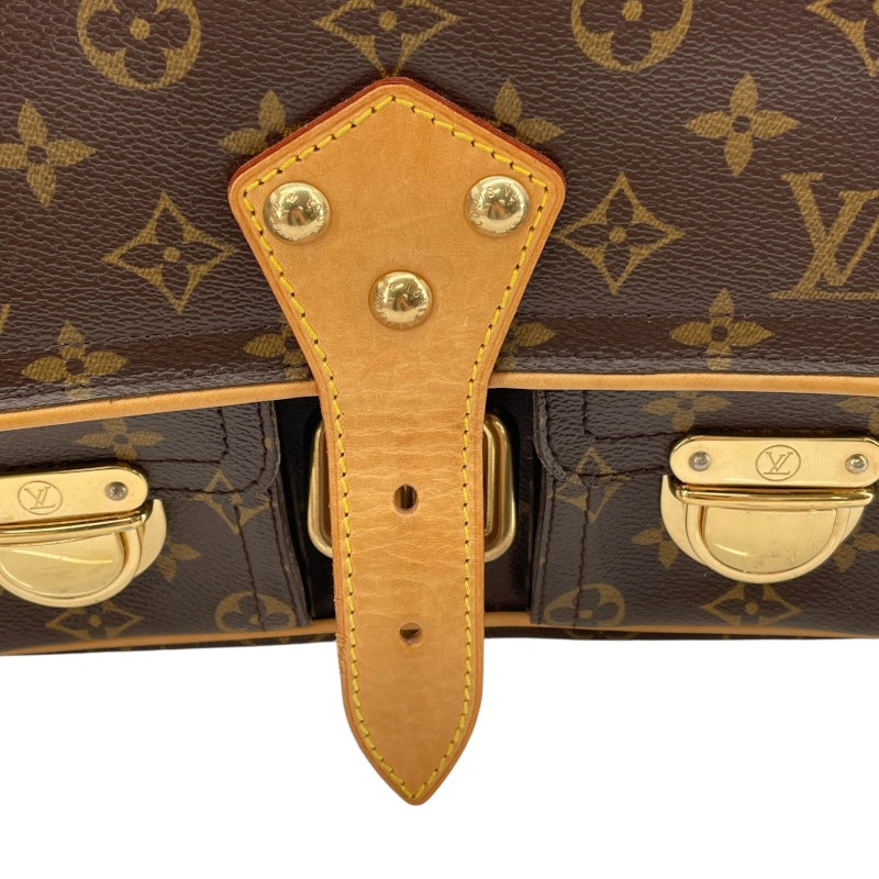 ルイ・ヴィトン LOUIS VUITTON ハドソンPM M40027 ブラウン モノグラムキャンバス レディース ショルダーバッグ