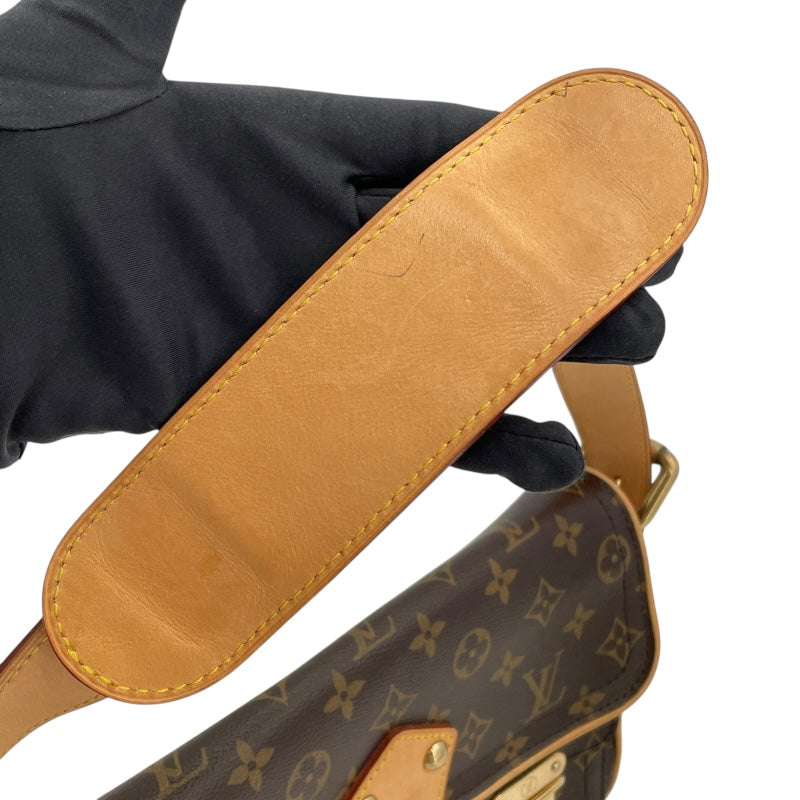 ルイ・ヴィトン LOUIS VUITTON ハドソンPM M40027 ブラウン モノグラムキャンバス レディース ショルダーバッグ