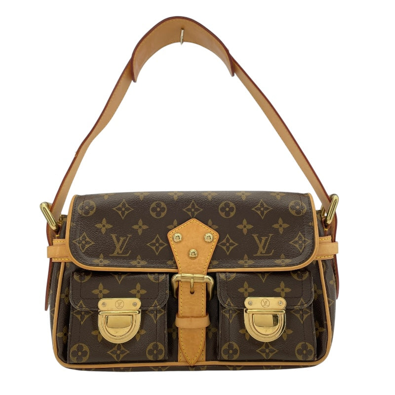 ルイ・ヴィトン LOUIS VUITTON ハドソンPM M40027 ブラウン モノグラムキャンバス レディース ショルダーバッグ