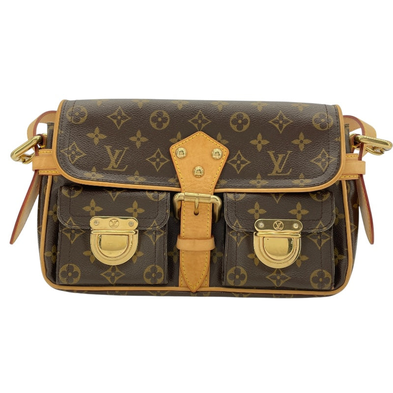 ルイ・ヴィトン LOUIS VUITTON ハドソンPM M40027 ブラウン モノグラムキャンバス レディース ショルダーバッグ