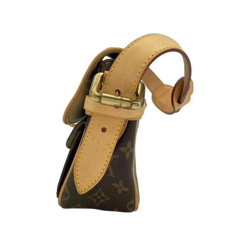 ルイ・ヴィトン LOUIS VUITTON ハドソンPM M40027 ブラウン モノグラムキャンバス レディース ショルダーバッグ