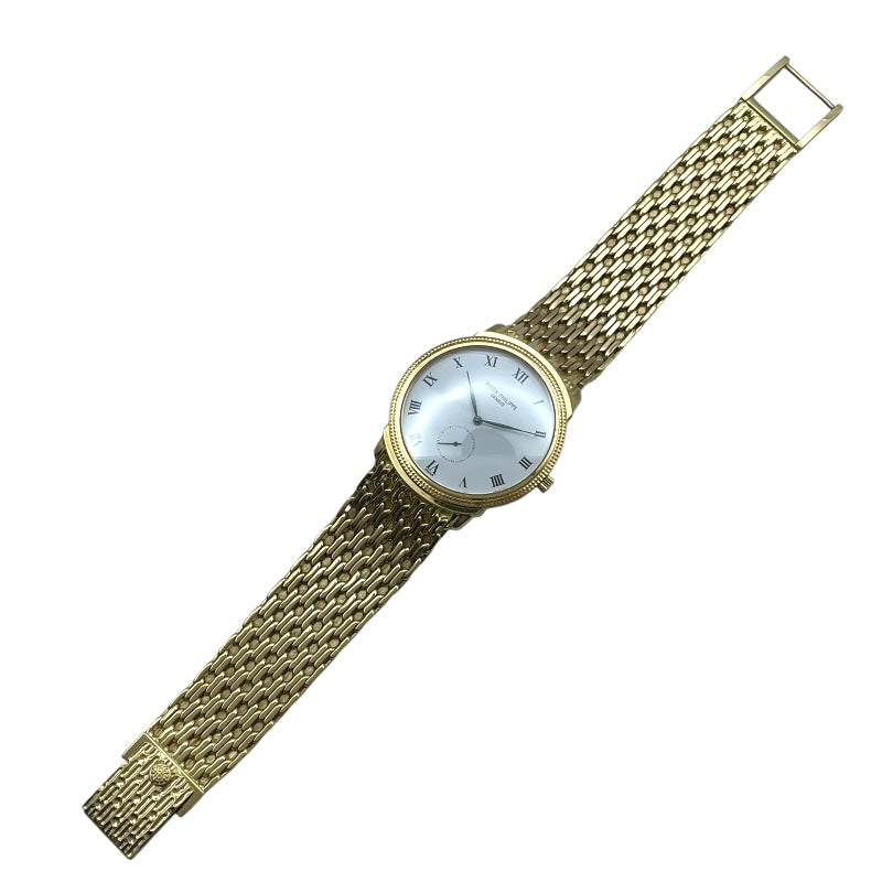 パテック・フィリップ PATEK PHILIPPE カラトラバ ホワイト K18YG 手巻き メンズ 腕時計