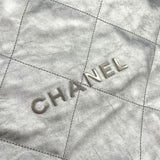 シャネル CHANEL CHANEL22スモール AS3260 シルバー SV金具 シャイニーカーフ レディース ハンドバッグ