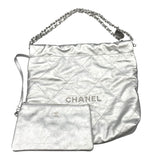 シャネル CHANEL CHANEL22スモール AS3260 シルバー SV金具 シャイニーカーフ レディース ハンドバッグ