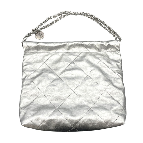 シャネル CHANEL CHANEL22スモール AS3260 シルバー SV金具 シャイニーカーフ レディース ハンドバッグ