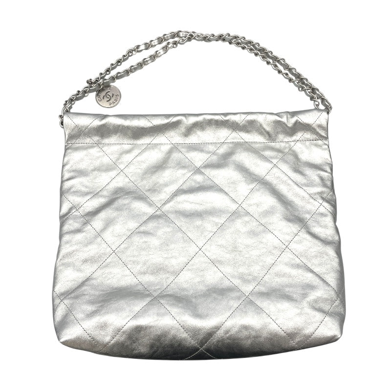 シャネル CHANEL CHANEL22スモール AS3260 シルバー SV金具 シャイニーカーフ レディース ハンドバッグ