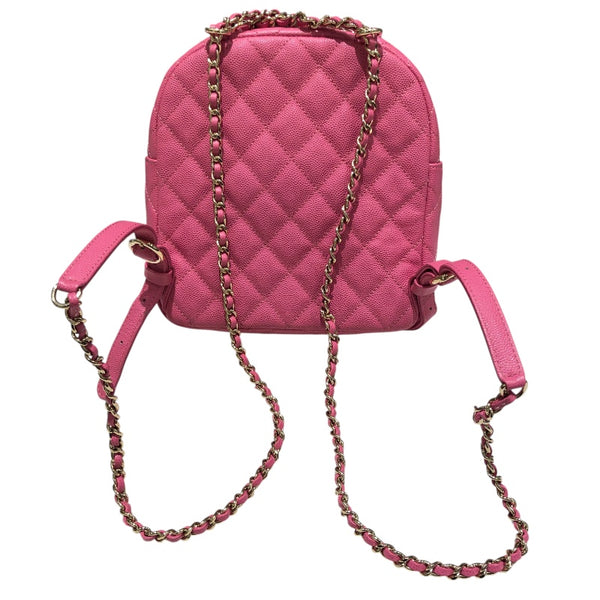シャネル CHANEL マトラッセミニチェーンバッグパック AS0004 ピンク キャビア レディース リュック・デイパック