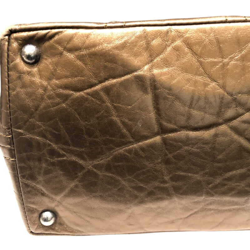 シャネル CHANEL ココマークチェーントート A47297 ブロンズ レザー レディース トートバッグ