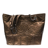 シャネル CHANEL ココマークチェーントート A47297 ブロンズ レザー レディース トートバッグ