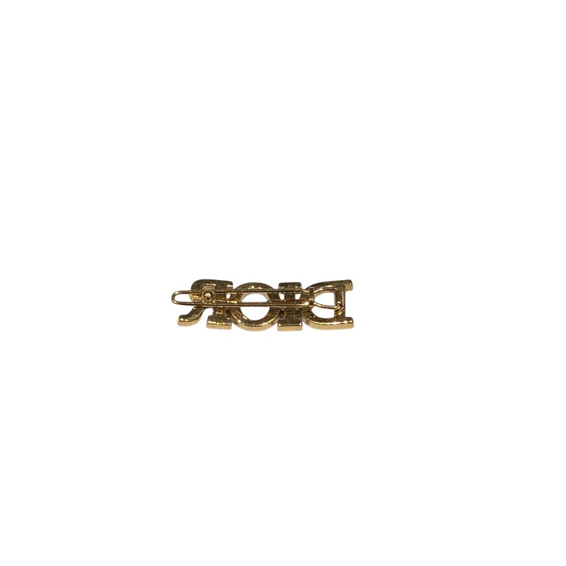 クリスチャン・ディオール Christian Dior ロゴヘアクリップ ゴールド メタル アクセサリー
