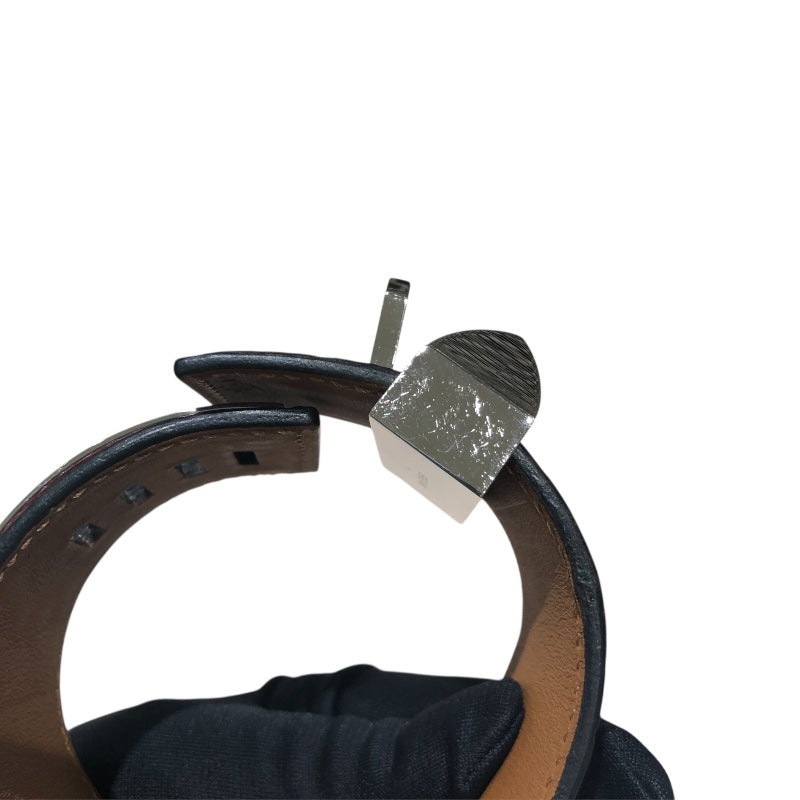 エルメス HERMES コリエドシアンバングルS ルージュアッシュ　シルバー金具 アリゲーターマット アクセサリー