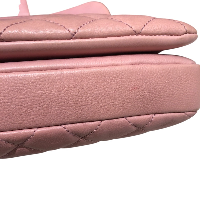シャネル CHANEL マトラッセチェーンショルダー ピンク ラム レディース ショルダーバッグ
