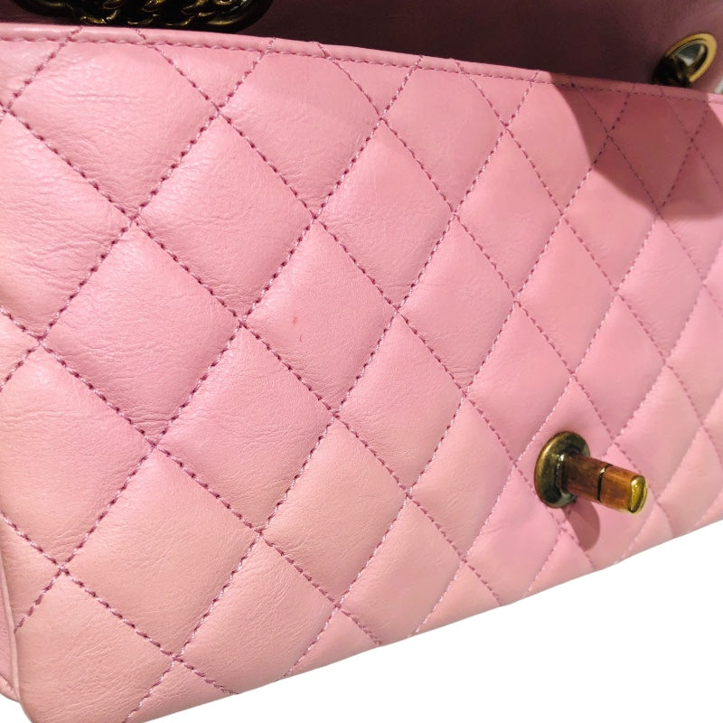 シャネル CHANEL マトラッセチェーンショルダー ピンク ラム レディース ショルダーバッグ