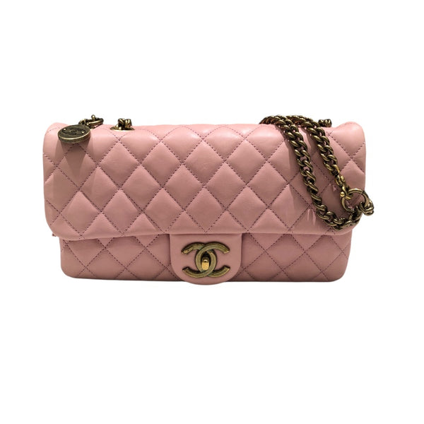 シャネル CHANEL マトラッセチェーンショルダー ピンク ラム レディース ショルダーバッグ