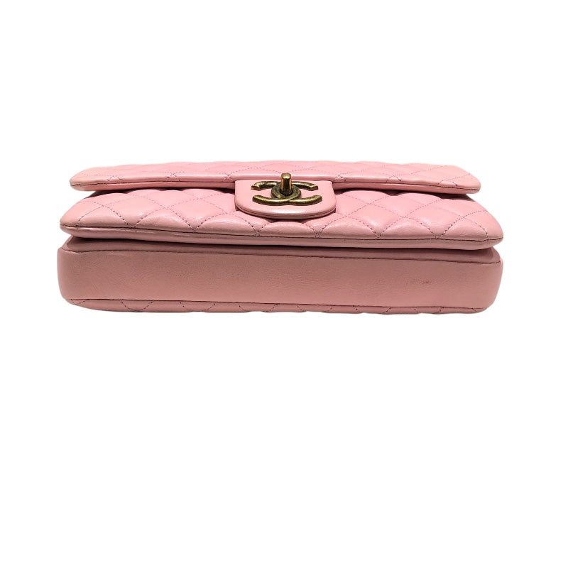 シャネル CHANEL マトラッセチェーンショルダー ピンク ラム レディース ショルダーバッグ