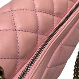 シャネル CHANEL マトラッセチェーンショルダー ピンク ラム レディース ショルダーバッグ