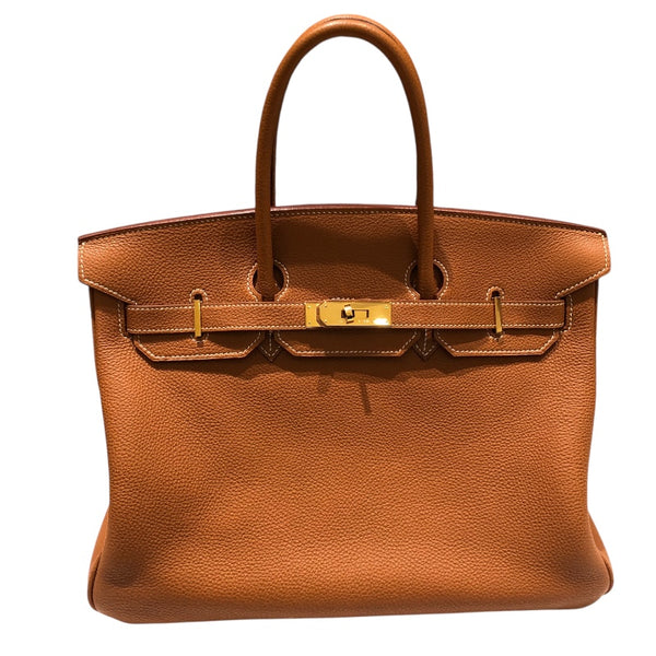 エルメス HERMES バーキン40 □E刻 ゴールド　ゴールド金具 トゴ レディース ハンドバッグ