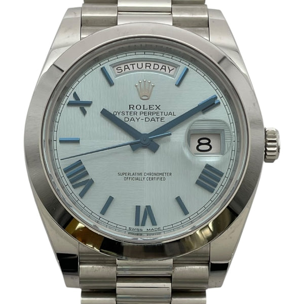 ロレックス ROLEX デイデイト 40 アイスブルー 228206 アイスブルー Pt 自動巻き メンズ 腕時計