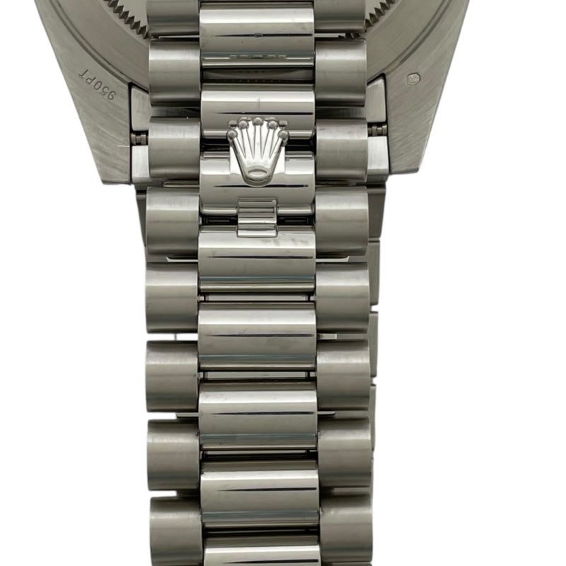 ロレックス ROLEX デイデイト 40 アイスブルー 228206 アイスブルー Pt 自動巻き メンズ 腕時計