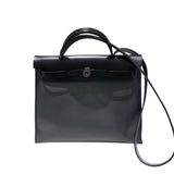 エルメス HERMES エールバッグジップPM W刻 ブラック トワル/ハンター レディース ショルダーバッグ