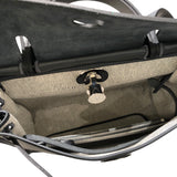 エルメス HERMES エールバッグジップPM W刻 ブラック トワル/ハンター レディース ショルダーバッグ