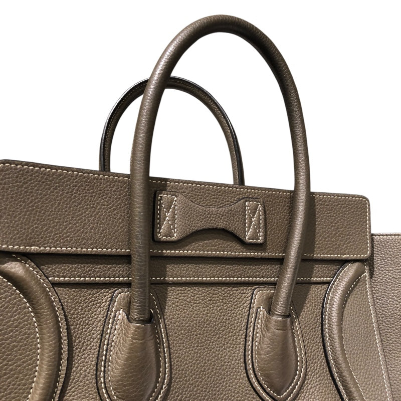 セリーヌ CELINE ラゲージマイクロショッパー 167793 カーキ カーフ レディース ハンドバッグ