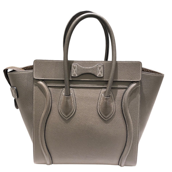 セリーヌ CELINE ラゲージマイクロショッパー 167793 カーキ カーフ レディース ハンドバッグ
