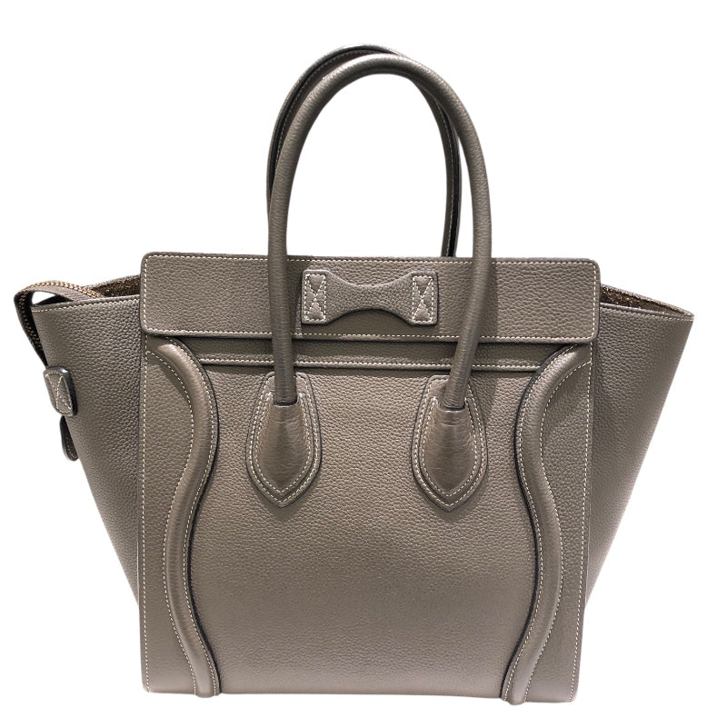 セリーヌ CELINE ラゲージマイクロショッパー 167793 カーキ カーフ レディース ハンドバッグ
