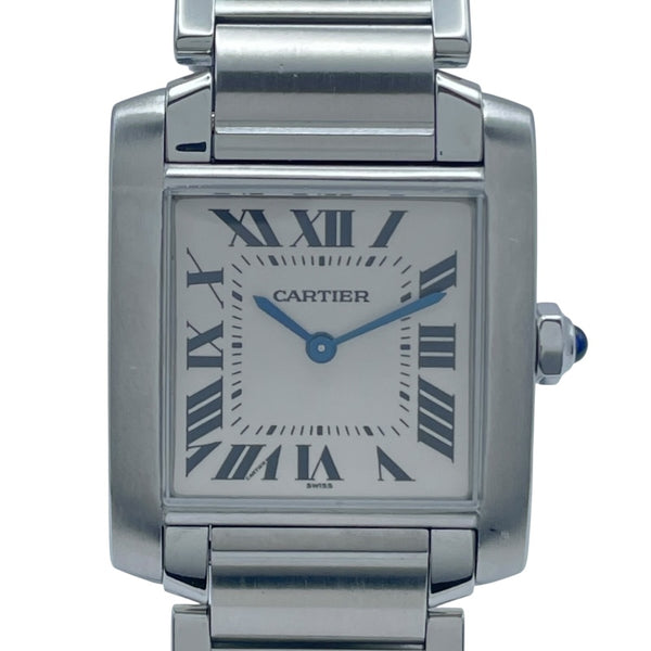 カルティエ Cartier タンクフランセーズMM W51008Q3 ホワイト SS レディース 腕時計