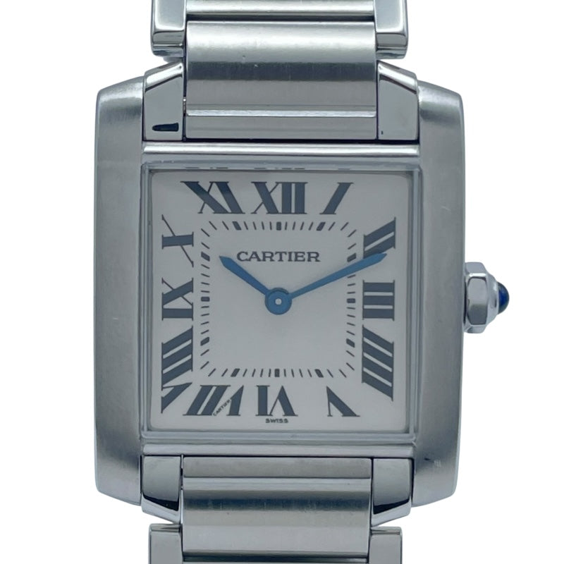 カルティエ Cartier タンクフランセーズMM W51008Q3 ホワイト SS レディース 腕時計