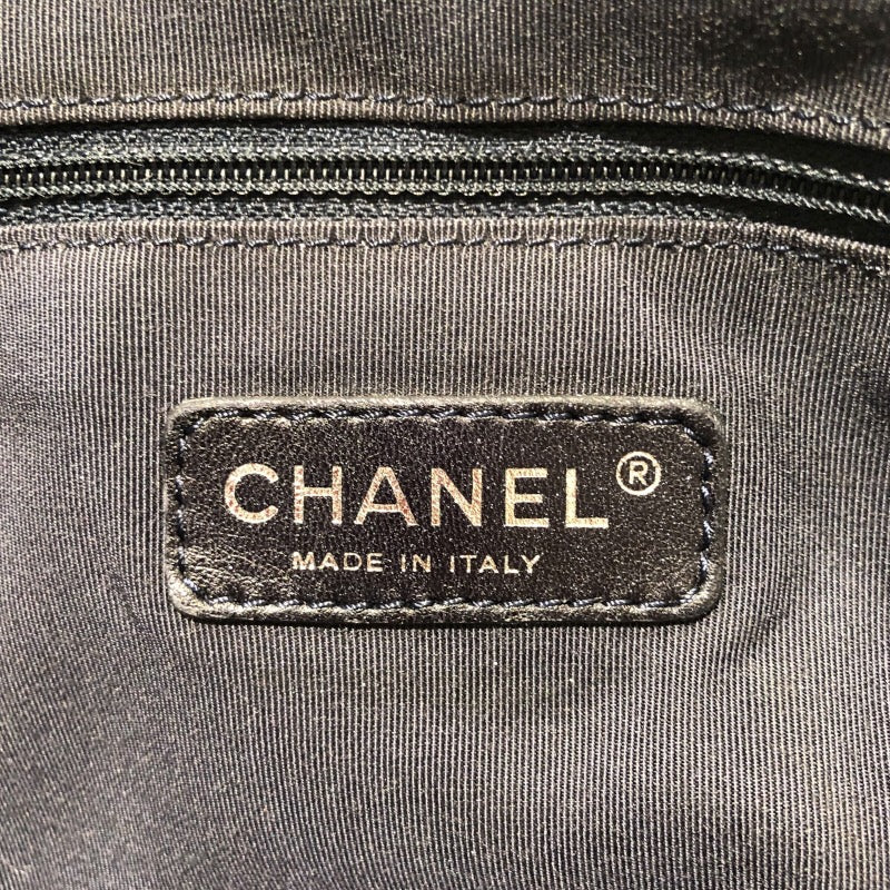 シャネル CHANEL ロゴストライプチェーントート A47915 マルチカラー　SV金具 ナイロンキャンバス レディース トートバッグ