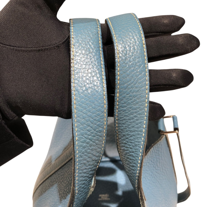 エルメス HERMES ピコタンPM □H刻 ブルージーン トリヨン レディース ハンドバッグ