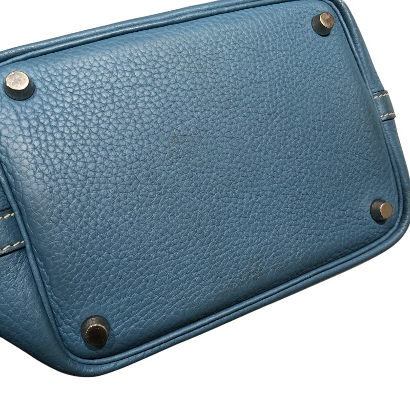 エルメス HERMES ピコタンPM □H刻 ブルージーン トリヨン レディース ハンドバッグ