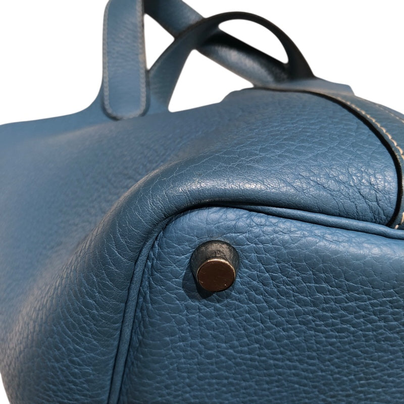 エルメス HERMES ピコタンPM □H刻 ブルージーン トリヨン レディース ハンドバッグ
