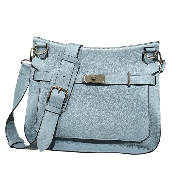 エルメス HERMES ジプシエール34 □R刻 シエル　シルバー金具 トリヨン レディース ショルダーバッグ