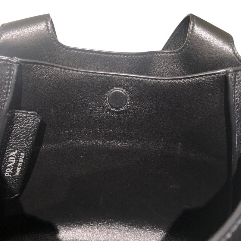 プラダ PRADA ヴィッテロダイノミディアムトート 1BG335 ブラック レザー レディース ハンドバッグ